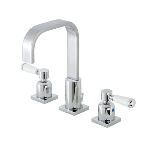 Paris Two-Handle 3-Hole Deck Mount Widespread Bathroom Faucet with Retail Pop-Up Drain