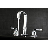 Centurion Two-Handle 3-Hole Deck Mount Widespread Bathroom Faucet with Retail Pop-Up Drain