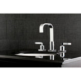 Centurion Two-Handle 3-Hole Deck Mount Widespread Bathroom Faucet with Retail Pop-Up Drain