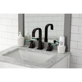 Kaiser Two-Handle 3-Hole Deck Mount Widespread Bathroom Faucet with Retail Pop-Up Drain