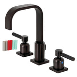 Kaiser Two-Handle 3-Hole Deck Mount Widespread Bathroom Faucet with Retail Pop-Up Drain