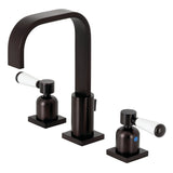 Paris Two-Handle 3-Hole Deck Mount Widespread Bathroom Faucet with Retail Pop-Up Drain