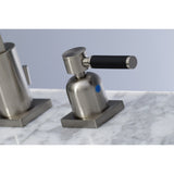 Kaiser Two-Handle 3-Hole Deck Mount Widespread Bathroom Faucet with Retail Pop-Up Drain