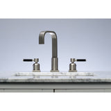 Kaiser Two-Handle 3-Hole Deck Mount Widespread Bathroom Faucet with Retail Pop-Up Drain