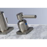 Concord Two-Handle 3-Hole Deck Mount Widespread Bathroom Faucet with Retail Pop-Up Drain