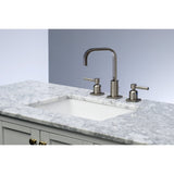 Concord Two-Handle 3-Hole Deck Mount Widespread Bathroom Faucet with Retail Pop-Up Drain