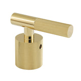 Convergent Brass Knurled Lever Handle