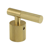 Convergent Brass Knurled Lever Handle