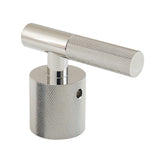 Convergent Brass Knurled Lever Handle