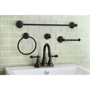 American Classic Double-Handle 2-Hole Deck Mount 4-Inch Centerset Bathroom Faucet with 4-Piece Bathroom Accessories Kit