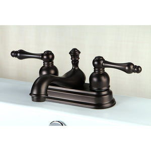 American Classic Double-Handle 3-Hole Deck Mount 4-Inch Centerset Bathroom Faucet with Pop-Up Drain