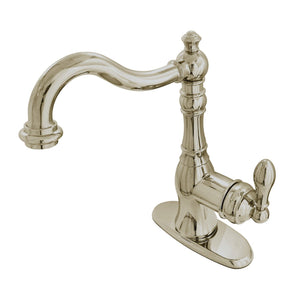 American Classic Single-Handle 1-or-3 Hole Deck Mount 4-Inch Centerset Bathroom Faucet with Push-Up Pop-Up