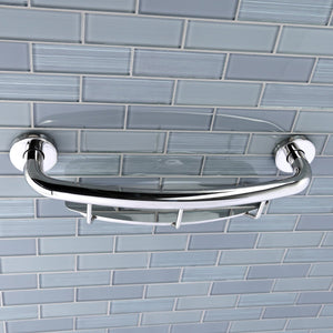 Meridian 18-Inch Stainless Steel Grab Bar with Shelf