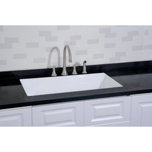 Towne 36-Inch Cast Iron Undermount 4-Hole Single Bowl Kitchen Sink