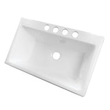 Towne 36-Inch Cast Iron Undermount 4-Hole Single Bowl Kitchen Sink