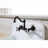 Petra Galley 22-Inch Cast Iron Wall Mount 2-Hole Single Bowl Kitchen Sink