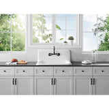 Petra Galley 30-Inch x 20-Inch Cast Iron Wall Mount Kitchen Sink