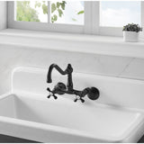 Petra Galley 33-Inch x 19-Inch Cast Iron Wall Mount Kitchen Sink