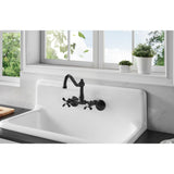 Petra Galley 36-Inch x 20-Inch Cast Iron Wall Mount Kitchen Sink