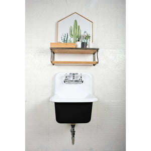 Petra Galley 22-Inch Cast Iron Wall Mount Utility Sink