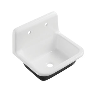 Petra Galley 22-Inch x 18-Inch Cast Iron Wall Mount Utility Sink