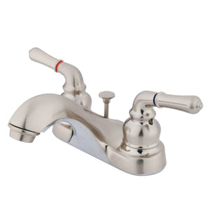 Windsor Double-Handle 3-Hole Deck Mount 4-Inch Centerset Bathroom Faucet with ABS Pop-Up Drain