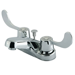 Vista Double-Handle 3-Hole Deck Mount 4-Inch Centerset Bathroom Faucet with ABS Pop-Up Drain