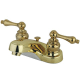 Magellan Double-Handle 3-Hole Deck Mount 4-Inch Centerset Bathroom Faucet with Brass Pop-Up