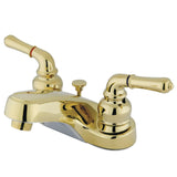 Magellan Double-Handle 3-Hole Deck Mount 4-Inch Centerset Bathroom Faucet with ABS Pop-Up Drain