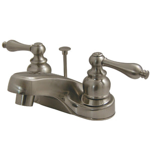 Magellan Double-Handle 3-Hole Deck Mount 4-Inch Centerset Bathroom Faucet with Brass Pop-Up