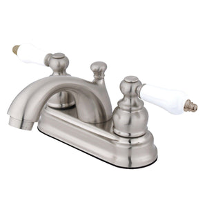 Vintage Double-Handle 3-Hole Deck Mount 4-Inch Centerset Bathroom Faucet with Pop-Up Drain