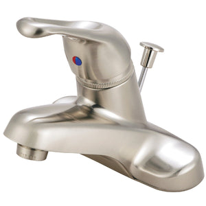 Wyndham Single-Handle 3-Hole Deck Mount 4-Inch Centerset Bathroom Faucet with ABS Pop-Up Drain