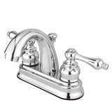 Restoration Double-Handle 3-Hole Deck Mount 4-Inch Centerset Bathroom Faucet with Pop-Up Drain