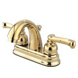 Royale Double-Handle 3-Hole Deck Mount 4-Inch Centerset Bathroom Faucet with Pop-Up Drain