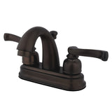 Royale Double-Handle 3-Hole Deck Mount 4-Inch Centerset Bathroom Faucet with Pop-Up Drain