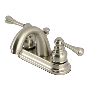 Vintage Two-Handle 3-Hole Deck Mount 4" Centerset Bathroom Faucet with Plastic Pop-Up