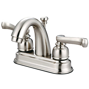 Royale Double-Handle 3-Hole Deck Mount 4-Inch Centerset Bathroom Faucet with Pop-Up Drain