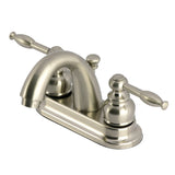 Knight Double-Handle 3-Hole Deck Mount 4-Inch Centerset Bathroom Faucet with Pop-Up Drain