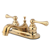 Vintage Double-Handle 3-Hole Deck Mount 4-Inch Centerset Bathroom Faucet with Pop-Up Drain