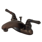 Magellan Double-Handle 3-Hole Deck Mount 4-Inch Centerset Bathroom Faucet with Pop-Up Drain