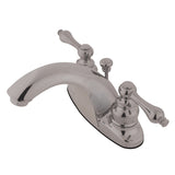 English Country Double-Handle 3-Hole Deck Mount 4-Inch Centerset Bathroom Faucet with Pop-Up Drain