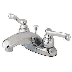 Royale Double-Handle 3-Hole Deck Mount 4-Inch Centerset Bathroom Faucet with Pop-Up Drain