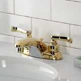 Royale Double-Handle 3-Hole Deck Mount 4-Inch Centerset Bathroom Faucet with Pop-Up Drain