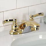 Royale Double-Handle 3-Hole Deck Mount 4-Inch Centerset Bathroom Faucet with Pop-Up Drain