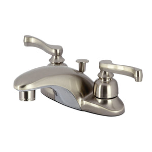 Royale Double-Handle 3-Hole Deck Mount 4-Inch Centerset Bathroom Faucet with Pop-Up Drain