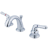 Magellan Two-Handle 3-Hole Deck Mount Widespread Bathroom Faucet with Retail Pop-Up Drain