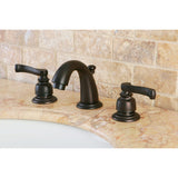 Royale Two-Handle 3-Hole Deck Mount Widespread Bathroom Faucet with Retail Pop-Up Drain