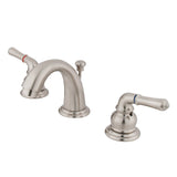 Magellan Two-Handle 3-Hole Deck Mount Widespread Bathroom Faucet with Retail Pop-Up Drain