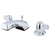 Americana Two-Handle 3-Hole Deck Mount Widespread Bathroom Faucet with Pop-Up Drain