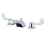 Vista Two-Handle 3-Hole Deck Mount Widespread Bathroom Faucet with ABS Pop-Up Drain